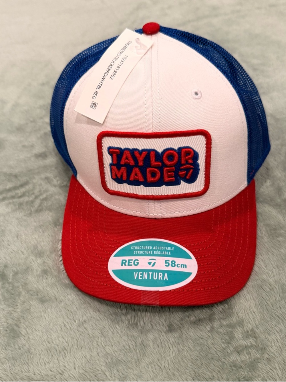 TaylorMade Red White and Blue Mesh Trucker Hat OSFM